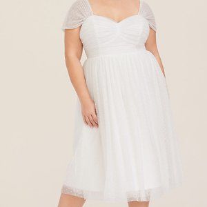 Torrid Ivory Wedding Skater Dress Plus Size 18